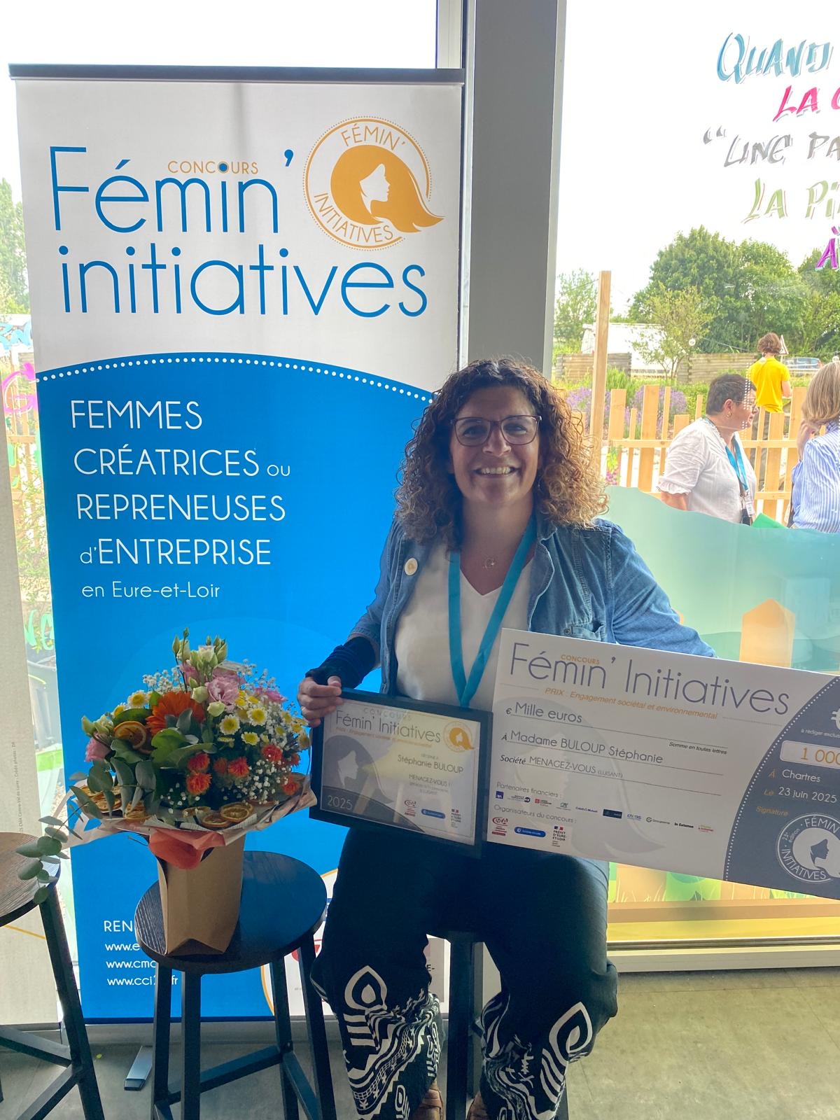Stéphanie lauréate du concours Fémin'Initiatives 