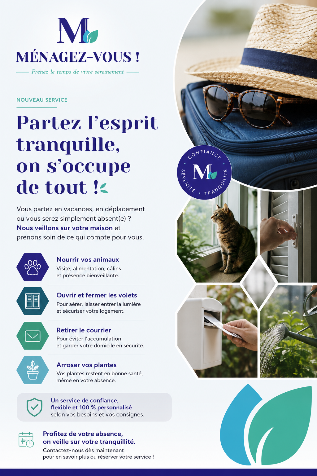 Partez en congés en toute tranquillité ! 